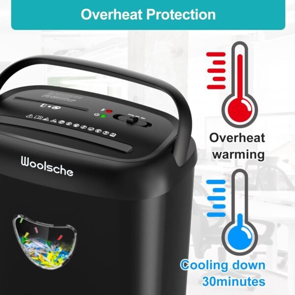 Paper Shredder, 14 Cross Cutting, 6.6 Gallon Paper Basket, P-4 Security Level, 3 Mode Designs - Suitable For Home And Office Anti Paper Jam Heavy-duty Shredders, FBA Shipping - Image 6