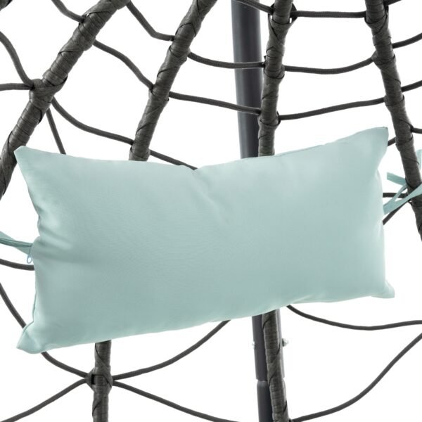 Egg Chair With Stand Indoor Outdoor Swing Chair Patio Wicker Hanging Egg Chair Hanging Basket Chair - Image 10