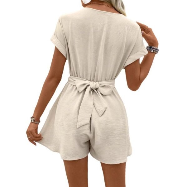 Women's Batwing Sleeve Kinked One-piece Shorts - Image 3