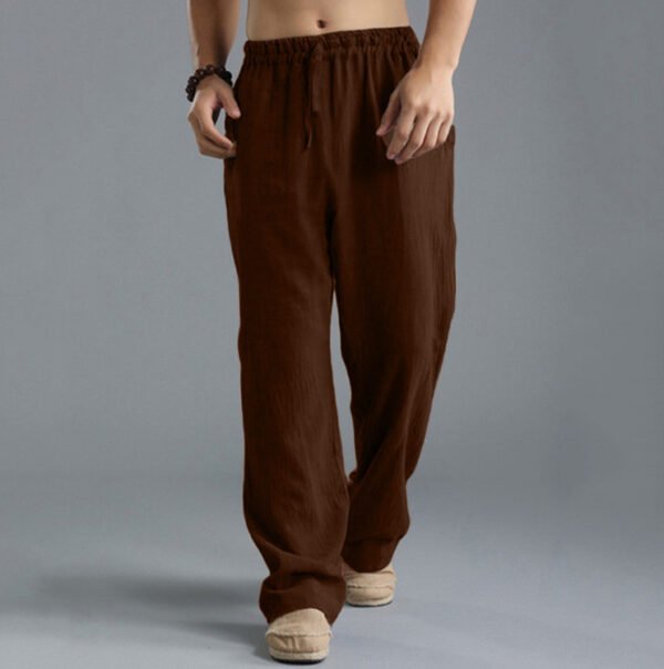 Men's Breathable Linen Loose Casual Sports Pants - Image 6