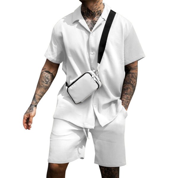 Men's Casual And Comfortable Polo Short-sleeved Shorts Suit - Image 10