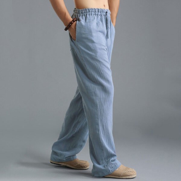 Men's Breathable Linen Loose Casual Sports Pants - Image 3