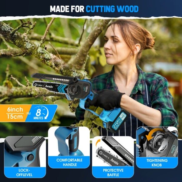 6-inch Mini Chainsaw, Shipped From FBA Warehouse, Banned Platform Walmart Temu - Image 5