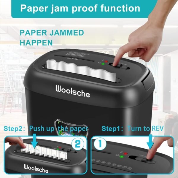 Paper Shredder, 14 Cross Cutting, 6.6 Gallon Paper Basket, P-4 Security Level, 3 Mode Designs - Suitable For Home And Office Anti Paper Jam Heavy-duty Shredders, FBA Shipping - Image 5