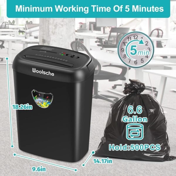 Paper Shredder, 14 Cross Cutting, 6.6 Gallon Paper Basket, P-4 Security Level, 3 Mode Designs - Suitable For Home And Office Anti Paper Jam Heavy-duty Shredders, FBA Shipping - Image 4