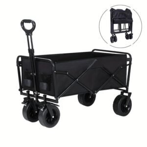 Heavy-duty Folding Multi-functional Camping Trolley - Multi-functional Camping And Beach Trolley - Durable Folding Design, Suitable For Outdoor Adventures, Garden Picnics