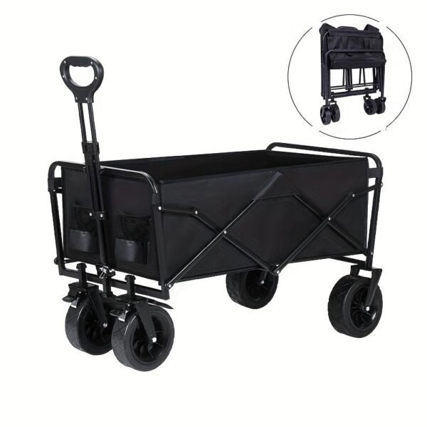Heavy-duty Folding Multi-functional Camping Trolley - Multi-functional Camping And Beach Trolley - Durable Folding Design, Suitable For Outdoor Adventures, Garden Picnics
