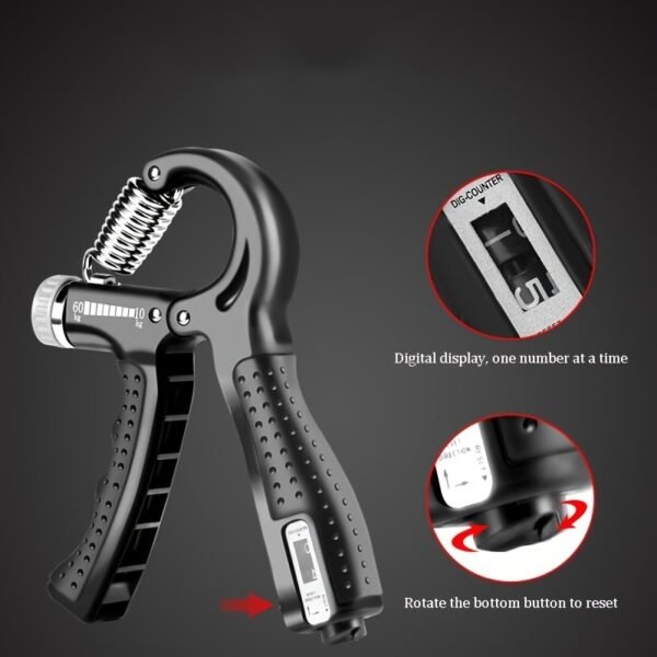 Single Pack Professional Hand Grip Strength Trainer, Carbon Fiber Foam Arm Muscle Finger Rehabilitation Fitness Equipment Hand Grip Strength Power Trainer Gripper Strengthener Adjustable Gym Exerciser - Image 10