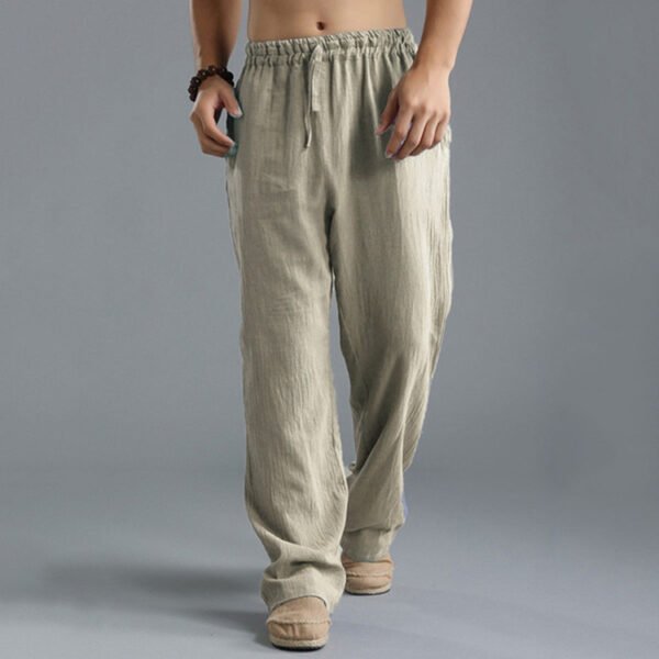 Men's Breathable Linen Loose Casual Sports Pants - Image 4