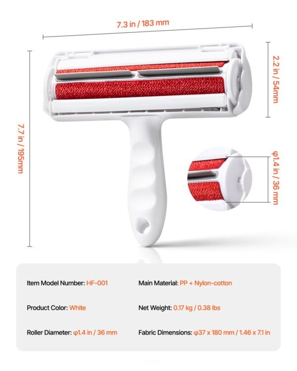 Pet Hair Remover Roller Reusable Dual-sided Lint Roller For Furniture Clothes - Image 4