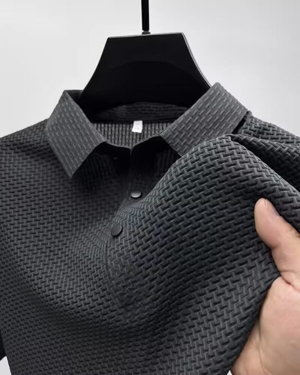 Shorts Lapel T-shirt Men's Short-sleeved Business Casual T-shirt Men's Polo Shirt - Image 5