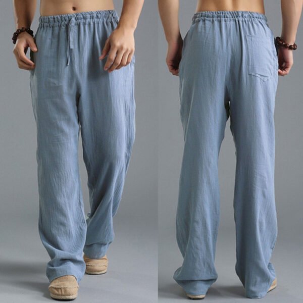 Men's Breathable Linen Loose Casual Sports Pants - Image 7