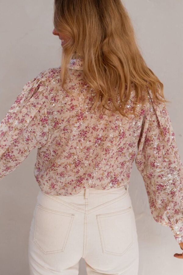 SYNZ Printed Collared Neck Long Sleeve Shirt