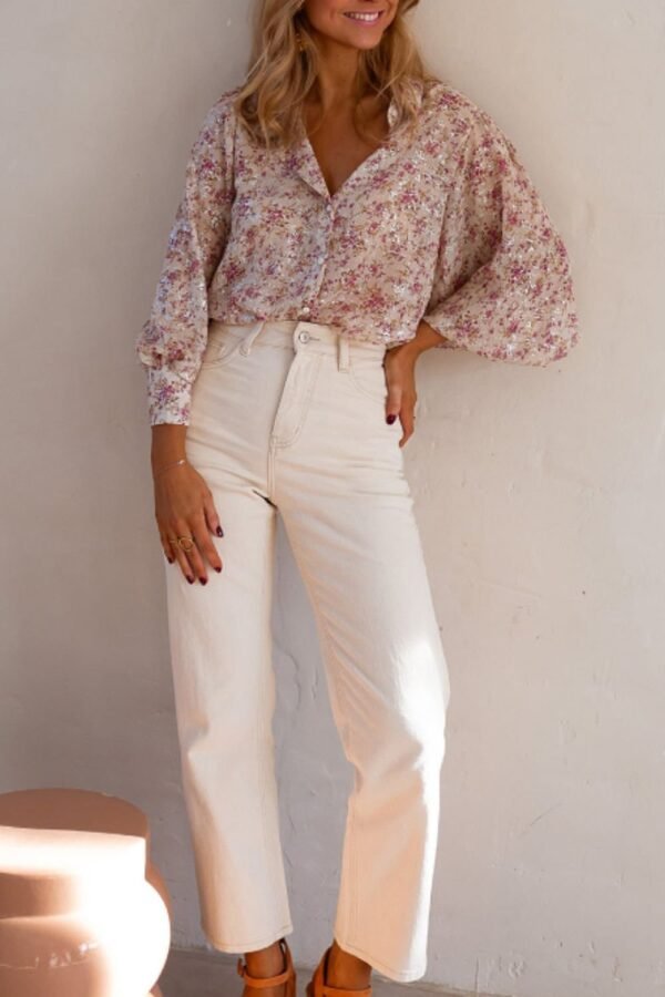 SYNZ Printed Collared Neck Long Sleeve Shirt - Image 3