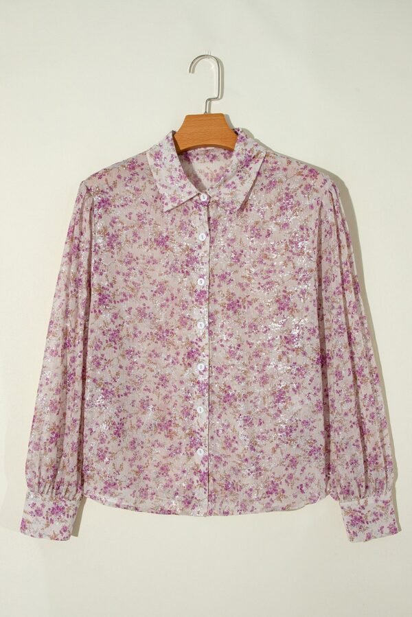 SYNZ Printed Collared Neck Long Sleeve Shirt - Image 5