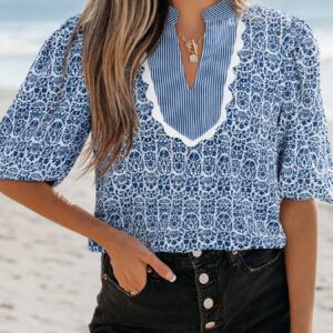 2025/07/1000804853.jpg Ric-Rac Puff Sleeve Top