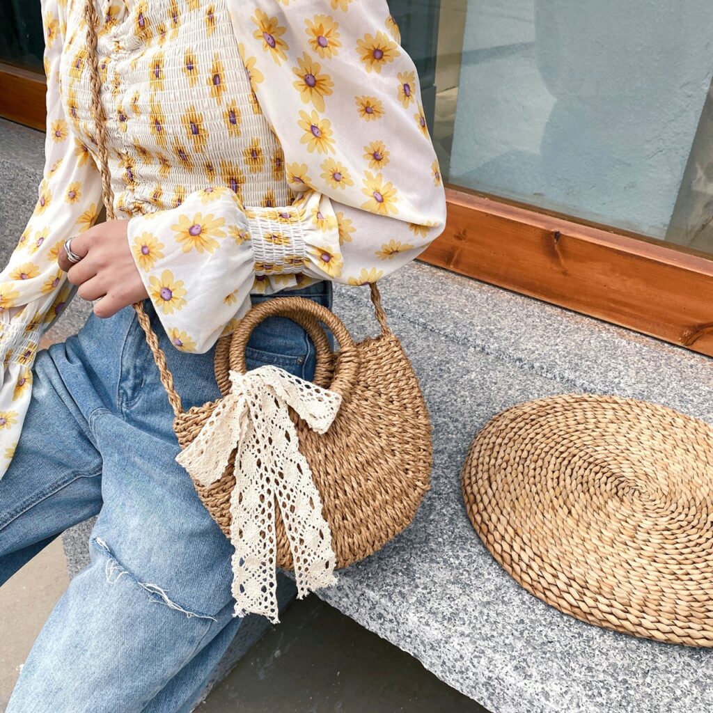 Straw Crossbody Bag