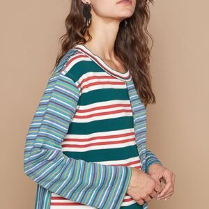 2025/09/1000862771.jpg POL POL Color Block Striped Round Neck Long Sleeve T-Shirt
