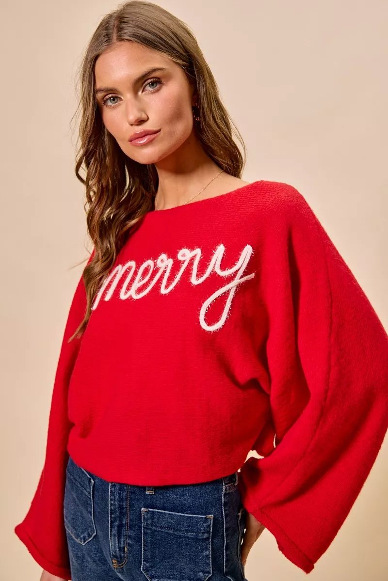 Lettering Sweater Top - Image 3